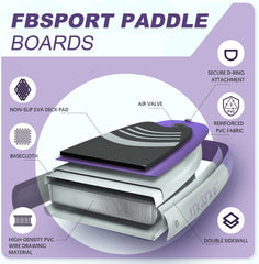 Premium-Stand-Up-Paddle-Board, Yoga-Board mit strapazierfähigem SUP-Zubehör und Tragetasche | Breiter Stand, Surf-Kontrolle, rutschfestes Deck, Leine, Paddel und Pumpe für Jugendliche und Erwachsene