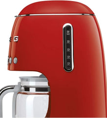 Smeg, DCF02BLMEU, Filter-Kaffeemaschine, Aroma und Autostart-Funktion, Glaskaraffe bis 12 Tassen, 2 Intensitätsniveaus, Warmhaltefunktion, 1050W, Mattschwarz