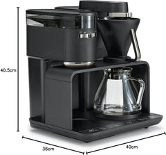 Melitta EPOS Kaffeemaschine mit Mahlwerk, schwarz-silber