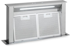 Klarstein Downdraft-Dunstabzugshaube, Versenkbare Abzugshaube, Leise Dunstabzugshauben mit Filter, Dunstabzugshaube 60cm, Umluft/Abluft Dunsthaube mit 10 Stufen, Dunstabzug 576 m³/h Luftstrom