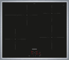 Siemens EQ522IA01, Einbauherd-Set, Bestehend aus HE517GBS4 Herd, 60 x 60 cm, 3D Heißluft, Selbstreinigung, Clip Auszug & EI645CFB6E Induktionskochfeld, Bräterzone, powerBoost, Edelstahl Rahmen