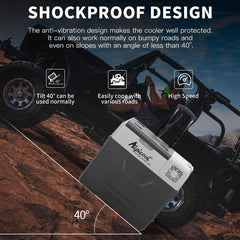 Alpicool CF55 55 Liter Kühlbox 12V tragbarer Mini-Kühlschrank elektrische Gefrierbox klein Gefrierschrank für Auto Camping, LKW, Boot und Steckdose mit USB-Anschluss, -20℃ bis 20℃