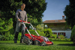 Einhell Akku-Rasenmher RASARRO 36/38 Kit Power X-Change (36 V, 38 cm Schnittbreite, 450 m, Brushless, Mulchfunktion, 45L Fangkorb, inkl. 2x 4,0 Ah Akkus + Twincharger)