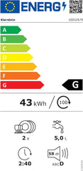 Klarstein ia Mini Geschirrspüler, Spülmaschine mit Platz für 2 Maßgedecke, 6 Programme, 5 L Wasser benötigt, LED-Display, Touch, Tischgeschirrspüler inkl. Zubehör, schwarz