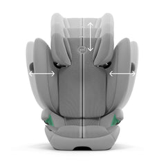 CYBEX Gold Kinder-Autositz Solution G i-Fix, Für Autos mit und ohne ISOFIX, Ab ca. 3 bis 12 Jahre (100 - 150 cm), Ab ca. 15 bis 50 kg, Lava Grey
