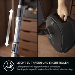 AEG CLEAN 6000 AB61C2DB Staubsauger mit Beutel / hohe Saugleistung / inkl. Polsterdüse / 50 % Recyclingkunststoff / ideal für Haustierbesitzer / Reinigen von Polstern / 12 m Kabel / 750 W / Blau