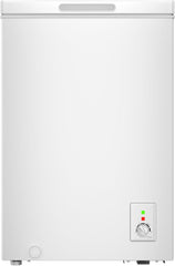 CHiQ FCF98DE Gefriertruhe 99 L, 54,5 x 47,6 x 83,5 cm, 4-Sterne-Gefrieren, Thermostatsteuerung, Drahtgestell, Schwebetür, Geräuscharm, Weiß