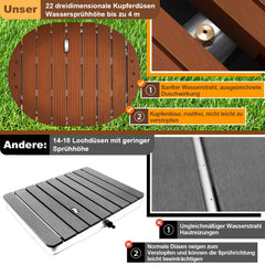 Sonnewelt Bodendusche Gartendusche mit Furad und Kupfer-Düsen