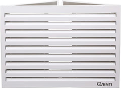 Qventi Abdeckung für Klimaanlage - Anthrazit/Grau - Aluminium - Schutzgitter - Verkleidung - Einfache Montage - Größe S - Außenmaße (LxBxH): 100 x 50 x 75 cm
