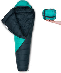 qeedo Takino Daunenschlafsack, Winterschlafsack (Gr. M & L) warm, klein & leicht