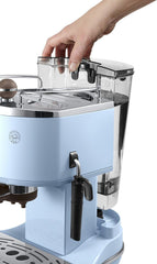 De'Longhi Icona Vintage ECOV 311.GR – Espresso Siebträgermaschine im RetroLook, Espressomaschine mit manuellem Milchaufschäumer, für Kaffeepulver oder ESE Pads, 1,4 l Wassertank, grün