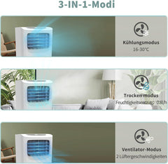 SHINCO Mobile Klimaanlage mit Abluftschlauch, 3-in-1Klimaanlage mit Luftentfeuchter&Ventilator, 7000BTU, 2,05 kW, Mobiles Klimagert mit Schlafmodus, Timer und Montagematerial, Rume bis 54m