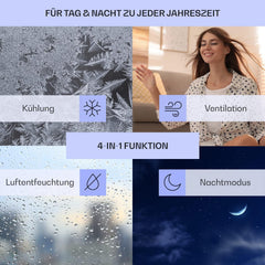 Klarstein Mobile Klimaanlage mit Abluftschlauch, 3-in-1 Klimagerät mit Ventilator & Luftentfeuchter, Kleine & Portable Klimaanlage für Wohnung & Büro, mit Nachtmodus & App-Steuerung, 7000 BTU