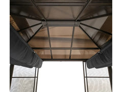 SOJAG Canada Pavillon »Castel«, aus Aluminium, inkl. Sonnensegel u. Insektenschutz, bronze