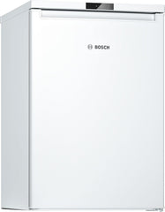 Bosch KTR15NWEB, Serie 2 Mini-Kühlschrank 85 x 56, 134 L, MultiBox für länger frisches Obst und Gemüse, Schnellkühlung, 39 dB leise trotz starker Kühlkraft, LED-Beleuchtung, Weiß