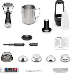 Sage - The Barista Touch - Kaffeemaschine mit automatischem Milchaufschäumer & integriertem Mahlwerk - Touchscreen, abnehmbarer Tamper, 5 Voreinstellungen - Siebträgermaschine - Gebürsteter Edelstahl