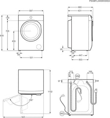 AEG L7WBA60680 Waschtrockner / DualSense - schonende Pflege / 8 kg Waschen / 5 kg Trocknen / D / energiesparend / Mengenautomatik / Nachlegefunktion / ProSteam - Auffrischfunktion / 1600 U/min Weiß