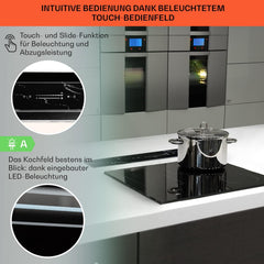 Klarstein Downdraft-Dunstabzugshaube, Versenkbare Abzugshaube, Leise Dunstabzugshauben mit Filter, Dunstabzugshaube 60cm, Umluft/Abluft Dunsthaube mit 10 Stufen, Dunstabzug 576 m³/h Luftstrom