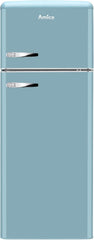 Amica KGC 15632 T Retro Kühl-/Gefrierkombination / Ice Blue (Türkis) / 144cm (H) x 55cm (B) x 62cm (T) / Retro-Design / Kühlschrank mit Gefrierfach