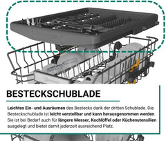 Bauknecht BK6FC11BS7A0X Vollintegrierbarer Geschirrspüler (45 cm)/ ActiveDry/Sensorprogramm/PowerClean/Besteckschublade/Hygiene-Programm/Vollwasserschutz/Multizone/Startzeitvorwahl