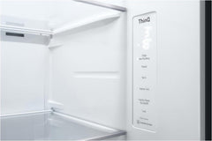 LG GSGV81PYLL Side by Side Kühlschrank, Klasse E, 635 L, Instaview, Kühlschrank mit Gefrierfach, Eis-, Crushed Ice- Wasserspender, Total NoFrost, Smart Inverter Kompressor, Wi-Fi
