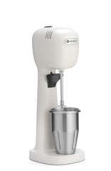 HENDI Milchshake Maker, Inkl. 2 Mixbechers (Edelstahl und Polykarbonat) und 4 austauschbaren Rührwerken, Drink mixer, Frappés, Getränkemixer, 230V/400W, 170x196x(H)490mm, Karamell
