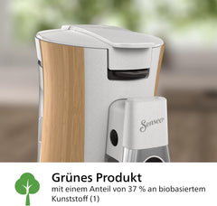 Philips Senseo Select CSA240/20 Kaffeepadmaschine (Kaffeestrkewahl Plus, Memo-Funktion, aus recyceltem Plastik), Schwarz Eco