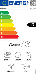 Bomann® Waschmaschine 10kg | max. 1400 U/min | 10 Jahre Motor-Garantie | effizienter, leiser & langlebiger Invertermotor | 15 Programme | Endzeitvorwahl | LED-Display | Washing Machine WA 7110