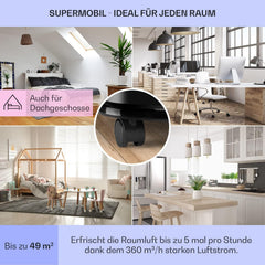 Klarstein Mobile Klimaanlage mit Abluftschlauch, 3-in-1 Klimagerät mit Ventilator & Luftentfeuchter, Kleine & Portable Klimaanlage für Wohnung & Büro,10000 BTU AC mit Niedrigem Verbrauch