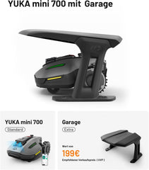 MAMMOTION YUKA Mini 700 Mähroboter ohne Begrenzungskabel, NetRTK+Vision, Keine RTK-Antenne erforderlich, Auto-Kartierung, Empf. 700m², Max. 1100m², mit 4G-Modul, 50% Steigung