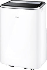 AEG Chillflex Pro AXP26U338CW mobile Klimaanlage / LED Display / Touch-Buttons / Fernbedienung / 30-40 m² / Kühlfunktion / Ventilator / Entfeuchtungsfunktion / Automatik / weiß/silber/schwarz