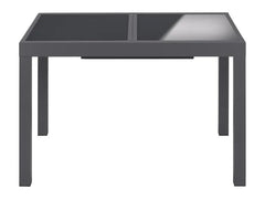 Alu-Set »Houston«, 9-teilig - Ausziehtisch & 8 Hochlehner, grau