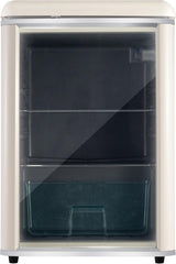 Merax Kühlschrank 128L, Freistehend Getränkekühler mit 120L-Kühlschrank + 8L-Gefrierschrank, mit LED-Innenbeleuchtung und Verstellbare Einlegeböden, Superleise für Restaurant, Bar, Getränke und Bier