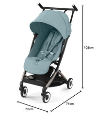 CYBEX Gold Kinderwagen Libelle mit One-Pull Harness, Von ca. 6 Monaten bis ca. 4 Jahre (max. 22 kg), Ultraleicht (nur 6 kg), Almond Beige (Beige mit taupefarbenem Rahmen)
