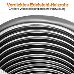 Sonnewelt Poolheizung Feuertonne mit Heizspirale Edelstahl