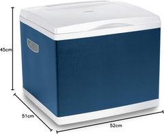 Mobicool MB40, Hybrid, tragbare Kompressor- thermoelektrische-Kühlbox/Gefrierbox, 38 Liter, 12 V und 230 V für Auto, Lkw, Steckdose, Blau