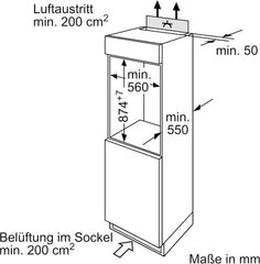 Bosch GIV11ADC0 Serie 6 Einbau-Gefrierschrank, 95 kWh, Jahr, 70 l, LowFrost, FreshSense, 72 x 56