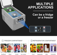 Alpicool CF55 55 Liter Kühlbox 12V tragbarer Mini-Kühlschrank elektrische Gefrierbox klein Gefrierschrank für Auto Camping, LKW, Boot und Steckdose mit USB-Anschluss, -20℃ bis 20℃