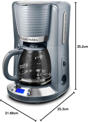 Russell Hobbs Inspire Grey Frühstückset Toaster, Wasserkocher und Kaffeemaschine