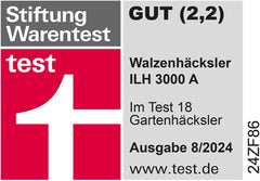 IKRA 81002880 Elektro Gartenhäcksler Walzenhäcksler ILH 3000 A, leise robust wartungsarm, Starke 3.000 Watt, Aststärke bis 44mm, 230 V