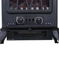 HOMCOM Elektrokamin Kaminofen rustikales Design Feueranimation