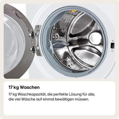 LG F4WV7080, Klasse A, Frontlader-Waschmaschine 8 kg, 1400 U/Min, AI Direct Drive, Wi-Fi, Tiefenreinigung mit Dampf, Große Kapazität, TRIPLE A, Außentür aus Sicherheitsglas, 62 x 60 x 85 cm ꟷ Weiß