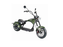 Mangosteen M1P Elektro-Chopper in Mattgrün – 2000W Bürstenloser Motor, 60 km/h Hchstgeschwindigkeit