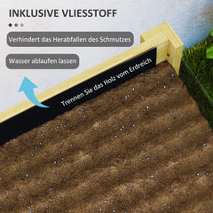Outsunny Hochbeet mit Acrylplatten & Ablauflöchern, 110 × 50 × 80 cm