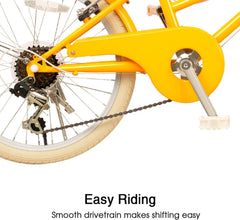 Glerc Missy 20 24 26 Zoll Mädchen City 6-Gang Hybrid Cruiser Fahrrad mit Weidenkorb für Jugend über 6-Jahre alt, mehrere Farben