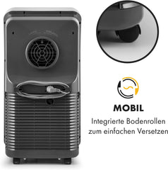 Klarstein Mobile Klimaanlage mit Abluftschlauch, 4-in-1 Klimagerät mit Ventilator, Luftentfeuchter & Nachtmodus, Kleine & Portable Klimaanlage für Wohnung & Büro, App-Steuerung, 12000 BTU