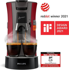 Philips Senseo Select CSA240/20 Kaffeepadmaschine (Kaffeestrkewahl Plus, Memo-Funktion, aus recyceltem Plastik), Schwarz Eco