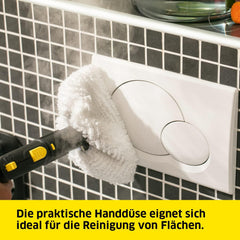 Krcher Dampfreiniger SC 5 EasyFix mit Heiwasser-Zuschaltung, Dampfdruck: 4,2 bar, Aufheizzeit: 3 min., Flche: ca. 150 m, Tank: 0,5 l + 1,5 l, inkl. Bodenreinigungsset EasyFix und Düsen