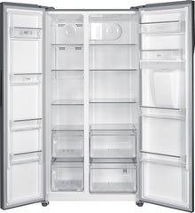 Beko GNO5322WDXPN Side-by-Side, Kühlschrank, Gefrierschrank, 532 l Gesamtvolumen, 347 Liter Kühlbereich, 185 Liter Gefrierbereich, Multifunktionsdisplay, NoFrost, Wasserspender, Edelstahl