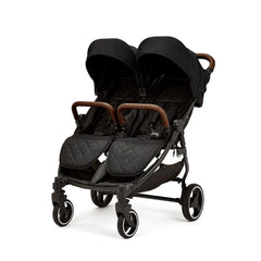 Venus Max Doppel kinderwagen - geeignet von Geburt bis 15 kg (ca. 3 Jahre), kompakter, leichter, faltbarer Zwillingskinderwagen, inklusive Regenschutz und Fußwärmer (Biscuit)